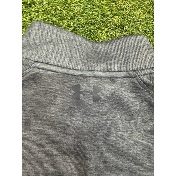 Under Armour Coldgear Storm Sweatshirt Mens‎ 2XL Heather Gray Logo Raglan Sleeve - Picture 2 of 10
